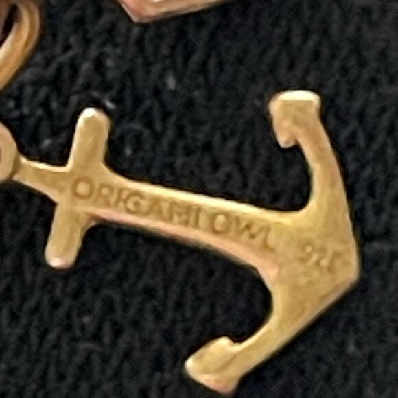 Origami Owl CORE Hexagon Bangle Bracelet Sterling Silver Charms Scorpio Feather - Picture 10 of 11